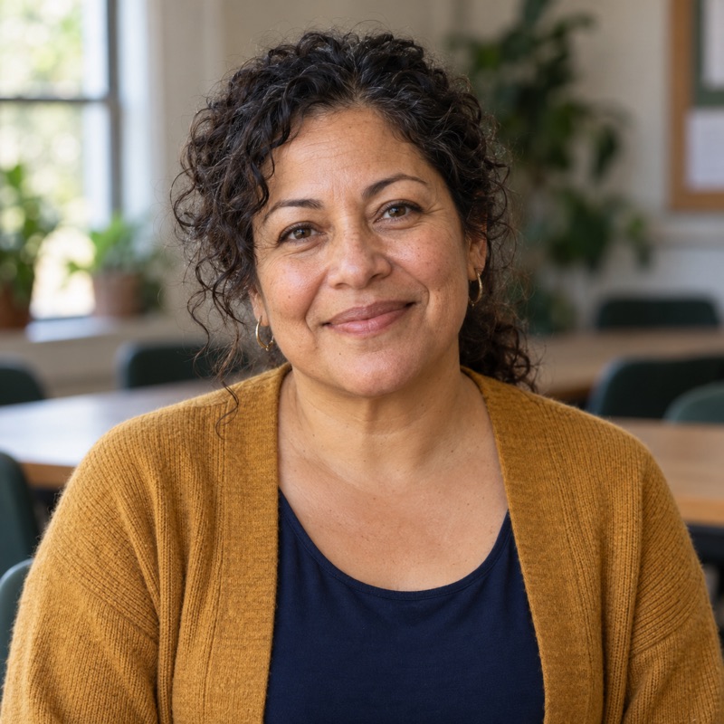 Elena Cruz, fictional Cedar Harbor staff member.