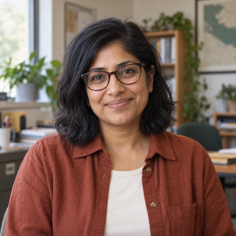 Samira Patel, fictional Cedar Harbor staff member.